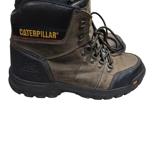 CAT Mens Steel Toe Work Boots Size 10 M Brown & Black  display picture 3